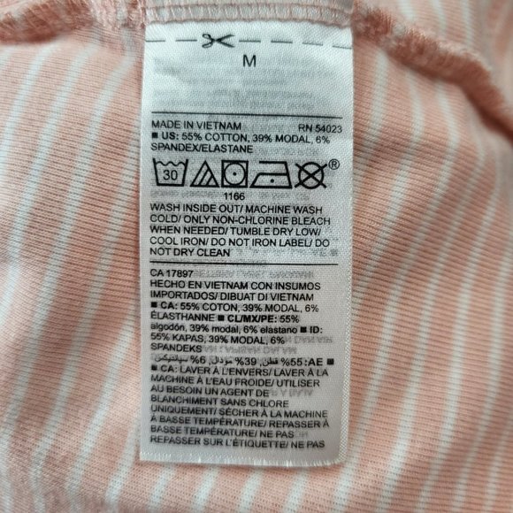 Old Navy Slim Fit Striped Tank Pink & White Medium - Picture 7 of 7